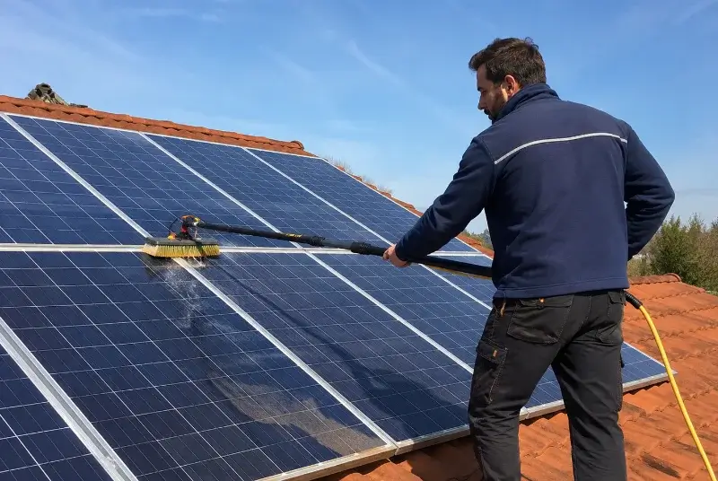 Nettoyage et entretien de panneaux solaires à Montils